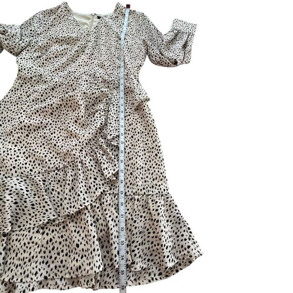 Halogen Black Speckles Ruffle Mini Dress size Medium - Picture 5 of 8